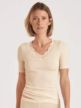 Майка Calida Top kurzarm, цвет Light macadamia