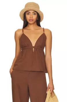 Майка CAMI NYC Rose Tortoise Shell Cami, цвет Coconut