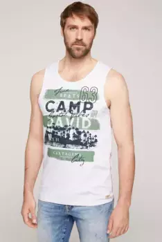Майка CAMP DAVID, хлопок, белый