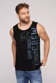 Майка CAMP DAVID, хлопок, черный