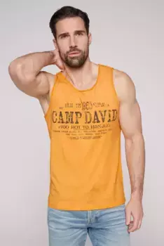 Майка CAMP DAVID, хлопок, цвет Tangerine