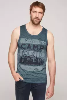 Майка CAMP DAVID, хлопок, синий