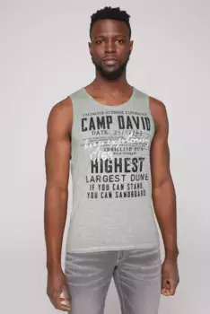 Майка CAMP DAVID, хлопок, зеленый