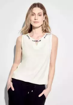 Майка Cecil из мягкой смеси хлопка, белый