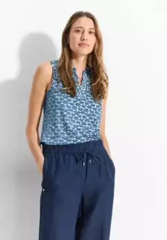 Майка Cecil с декоративным вырезом, синий