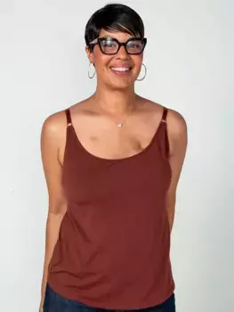 Майка Cecile из модала с бюстгальтером со встроенной полкой Anaono, цвет Sienna