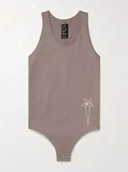 Майка Champion из органического хлопкового джерси с вышивкой RICK OWENS, коричневый