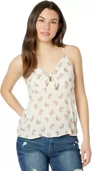 Майка Chaser Heirloom Gauze Flouncy Tie Front Cami, цвет Cream Vintage Floral