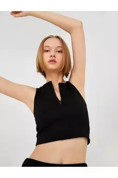 Майка - Черный - Приталенный Koton, черный