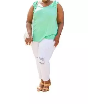 Майка Cherry Girl зеленого цвета 1clique co.