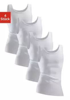 Майка Clipper (4 шт.), из тонкой резинки, белый
