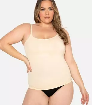 Майка Conturve Stone с овальным вырезом New Look, светло-серый