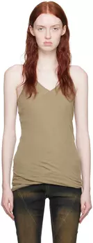 Майка цвета хаки с двойным зигги-бананом Rick Owens DRKSHDW