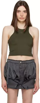 Майка цвета хаки с символом OPEN YY