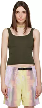 Майка цвета хаки с символом OPEN YY