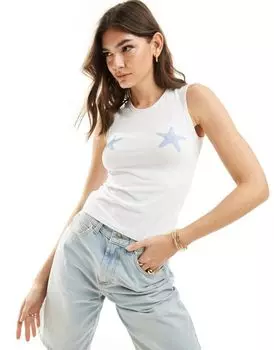 Майка цвета слоновой кости с морской звездой ASOS DESIGN
