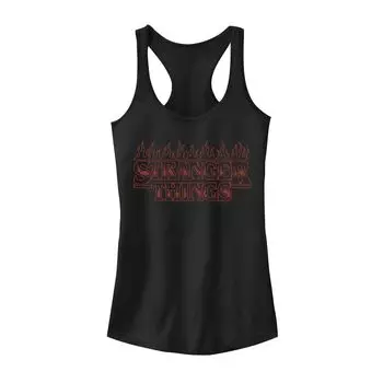 Майка цвета «Stranger Things» для юниоров: красная майка с логотипом Fire Racerback и графическим рисунком на спине Licensed Character