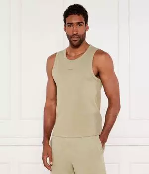 Майка дапота Slim fit Hugo, зеленый