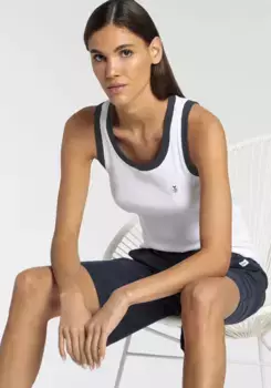 Майка DELMAO (упаковка, 2 шт.), с контрастной окантовкой, синий