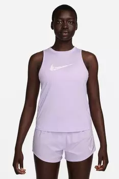 Майка для бега Dri fit One Swoosh Nike, фиолетовый