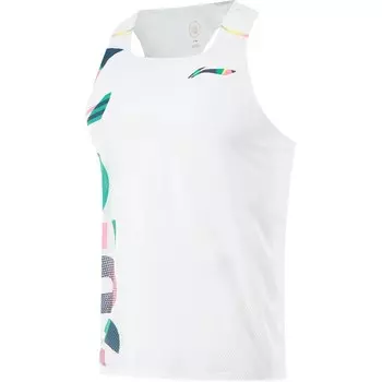 Майка для бега мужской белый Lining, белый