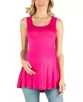 Майка для беременных без рукавов с круглым вырезом 24seven Comfort Apparel, розовый