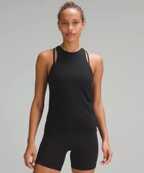 Майка для йоги из модальной смеси с высоким воротником Lululemon, черный