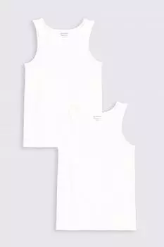 Майка для мальчиков Coccodrillo белый 2 упаковки