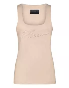 Майка для отдыха с вышивкой Signature PHILIPP PLEIN, бежевый