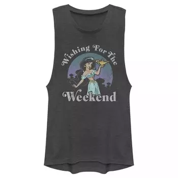 Майка для юниоров Disney Aladdin Jasmine Wishing For The Weekend Muscle Tank Licensed Character