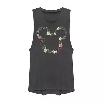 Майка для юниоров Disney Mickey And Friends Mickey с цветочным принтом и рисунком мускулов Disney