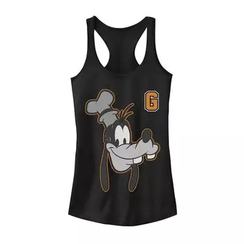 Майка для юниоров Disney's Goofy Varsity Letter Face Portrait Licensed Character, черный