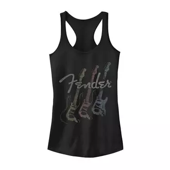 Майка для юниоров Fender Stacked Guitar с выцветшим логотипом Licensed Character, черный