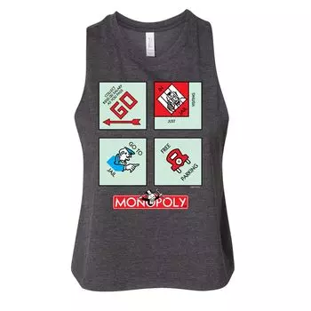 Майка для юниоров Monopoly Racerback Licensed Character, серый