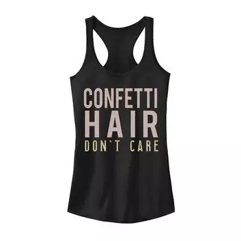 Майка для юниоров с надписью «Confetti Hair Don't Care»
