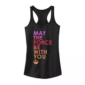 Майка для юниоров с надписью «Да пребудет с тобой» «Последние джедаи» с градиентом «Звездные войны» Star Wars