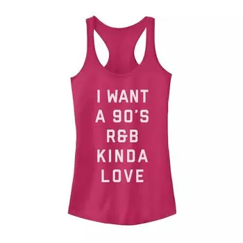 Майка для юниоров с надписью «I Want A R&B 90-х Kinda Love» ко Дню святого Валентина