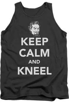 Майка для взрослых «Keep Calm And Kneel» от DC Comics Gildan, цвет charcoal