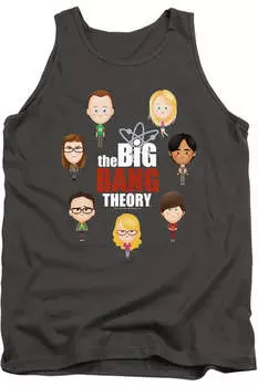 Майка для взрослых с эмодзи Big Bang Theory Gildan, цвет charcoal