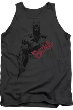 Майка для взрослых с красным логотипом Batman Sketch Bat Gildan