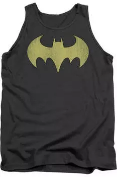 Майка для взрослых с логотипом DC Comics Batgirl и потертостями Gildan, цвет charcoal