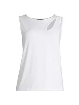 Майка Donna Karan с вырезом, cream