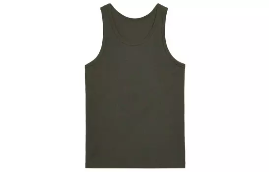 Майка DRY в рубчик Uniqlo, оливковый