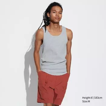 Майка DRY в рубчик UNIQLO, серый