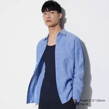Майка DRY в рубчик UNIQLO, темно-синий