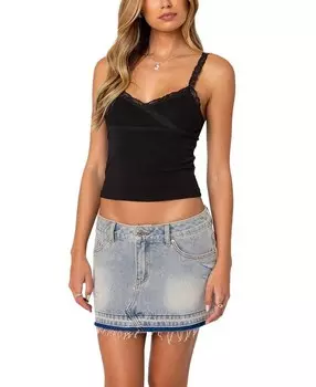 Майка Edikted Amilia с кружевной отделкой, черный