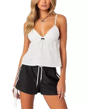 Майка Edikted Emilie с люверсами, белый