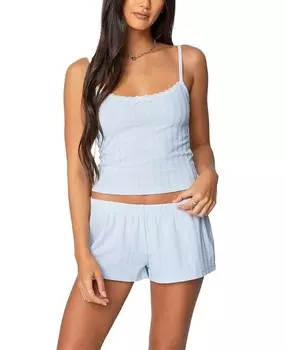 Майка Edikted Irene Pointelle, синий