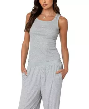 Майка Edikted Kylian в рубчик, серый