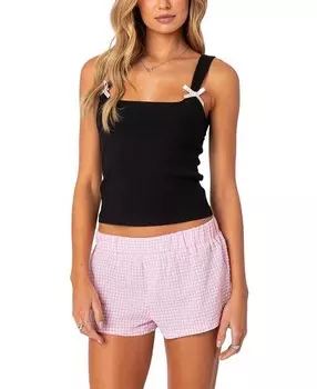 Майка Edikted Lola в рубчик, черный